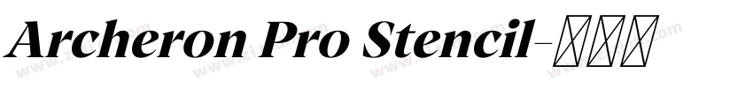 Archeron Pro Stencil字体转换